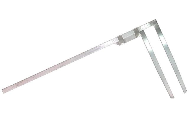 シンワ測定　材木尺 ステン 45cm 表2mm・裏1mm目盛　【品番：63525】