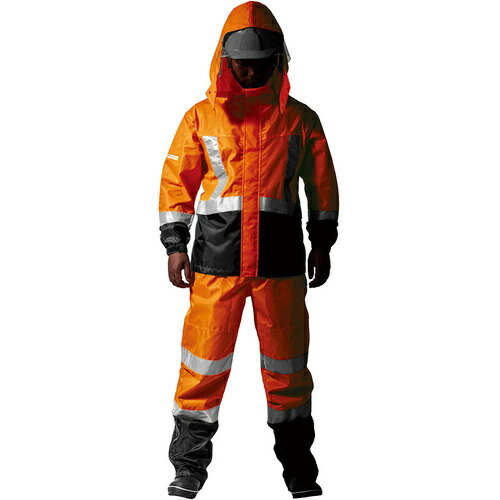 シモン　作業用雨具　高視認性レインウェア　ＳＲＷ−ＨＶＢ　Ｌ　【品番：SRWHVB-L】