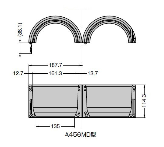 スガツネ工業　ケーブルカラマン A456MD型　グレー　【品番：A456MD-4G】