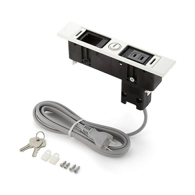 スガツネ工業　LAMP　デスクトップマルチタップ DML型、DMS型　ホワイト　【品番：DML-PB-L-WT】