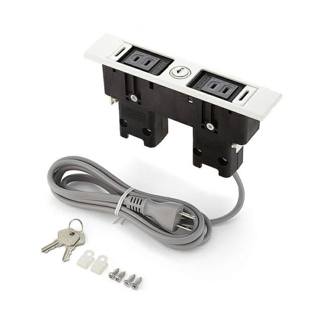 スガツネ工業　LAMP　デスクトップマルチタップ DML型、DMS型　ホワイト　【品番：DML-PP-L-WT】