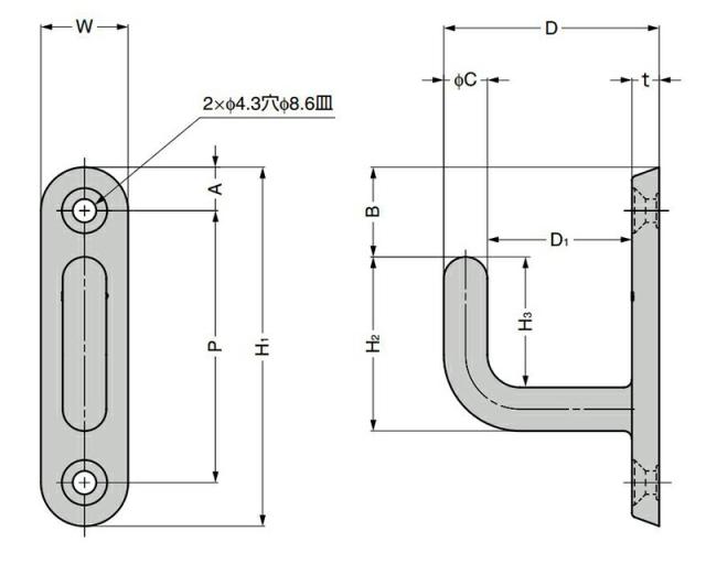 スガツネ工業　LAMP　ステンレス フック HK-LB型 PAT　【品番：HK-LB65】_1