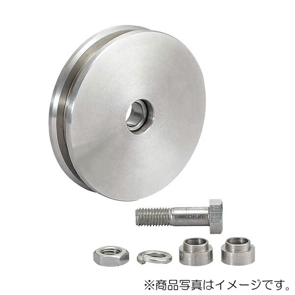 スガツネ工業　LAMP　ステンレス 重量用戸車 JS310型 枠無V型　【品番：JS310-200V】