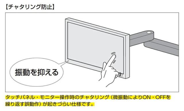 スガツネ工業　LAMP　モニターアーム KA-T100S50-W型/P型 トルク＆補助ロック付 タッチパネル対応　ホワイト　【品番：KA-T100S50-P3-WT】_1