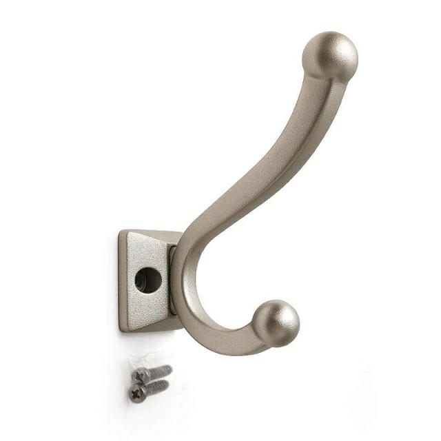 スガツネ工業　LAMP　真鍮玉付ダブルフック PXB-BN05型 PAT　ブラストメタル　【品番：PXB-BN05-231-BM】