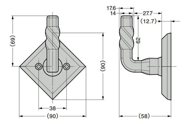 スガツネ工業　Rocky Mountain　フック RH2-E415BD　【品番：RH2-E415BD】_1