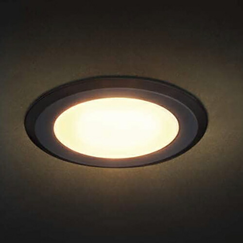 スガツネ工業　LAMP　LEDスリムライト SL-RU2-100型 丸形埋込タイプ PAT　ブラック　【品番：SL-RU2-100-WLR-BL】