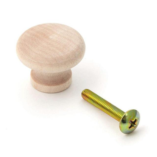 スガツネ工業 LAMP 白木丸つまみ SMT型 【品番:SMT24】