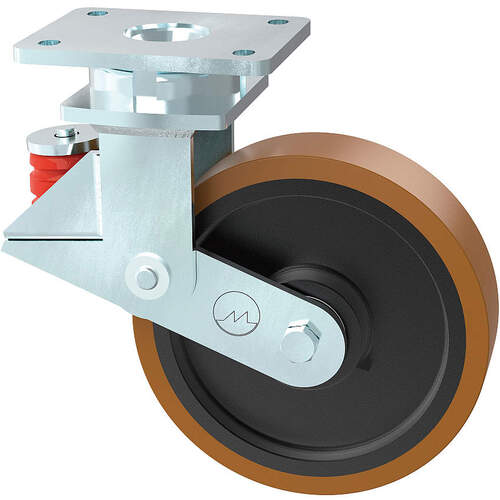 スガツネ工業　SUGATSUNE　（２０００５４３９１）ＧＨＫＥ−ＳＰＲ−８２Ｓ−ＳＡＳ−ＲＤ重量用ダンピングムブトンキャスター／自在車　【品番：GHKE-SPR-82S-SAS-RD】