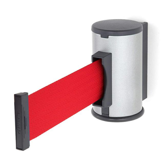 スガツネ工業　LAMP　壁面取付 ベルトリールパーティション AP-BR351型　レッド　【品番：AP-BR351(SL)RD】