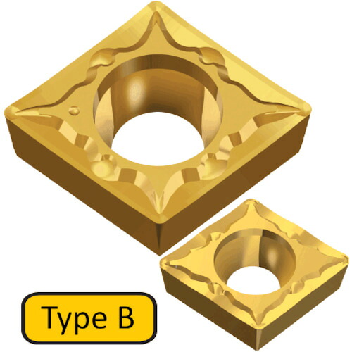 NTKカッティングツールズ　TAEGUTEC　旋削加工用チップ　Ｔ‐ターン　ＣＶＤ　【10個】　【品番：CCMT 060204 FG     TT7005】