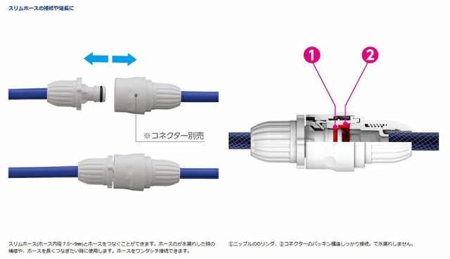 タカギ G040SH スリムホースジョイントニップル - 散水・潅水用具