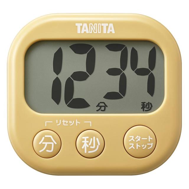 【メール便対応】タニタ　抗菌でか見えタイマー　マスタードイエロー 　【品番：TD-429-YL】