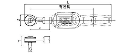 トップ工業　ラチェット形デジタルトルクレンチ　【品番：DRH030-10BN】