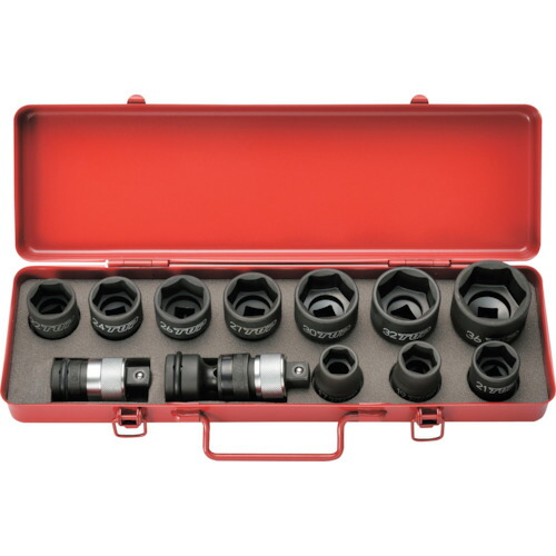 トップ工業　ＴＯＰ　インパクトレンチ用ソケット・ワンタッチアダプターセット　【品番：PT-1736PUS】