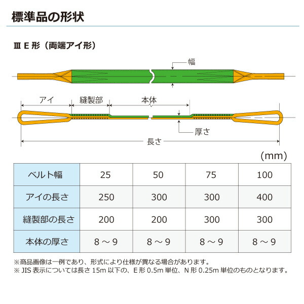 ★東レインターナショナル　ナイロンスリング N3E 両端アイ形 3.2ton 幅100mm 長さ4m　【品番：N3E 100×4.0】_1