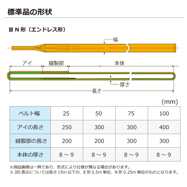 ★東レインターナショナル　ナイロンスリング N3N エンドレス形 6.3ton 幅100mm 長さ3.5m　【品番：N3N 100×3.5】_1