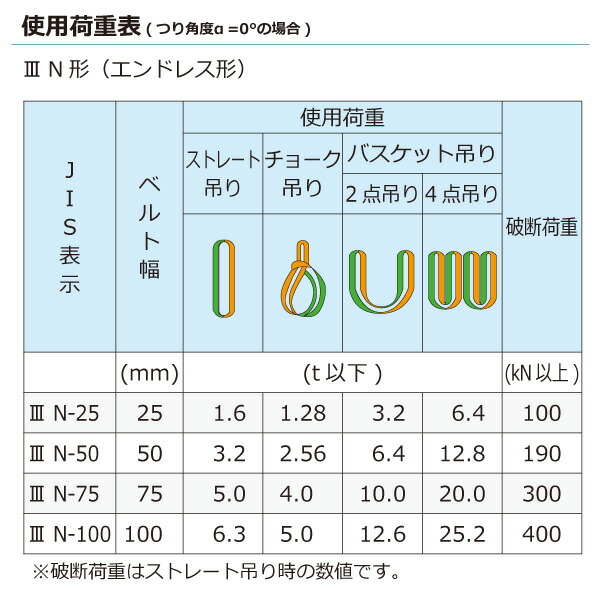 ★東レインターナショナル　ナイロンスリング N3N エンドレス形 6.3ton 幅100mm 長さ3.5m　【品番：N3N 100×3.5】_2