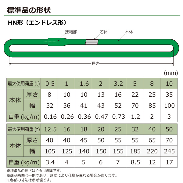 東レインターナショナル　シライマルチスリング HN エンドレス形 12.5ton 幅105mm 長さ7.5m　【品番：HN W125×7.5】 その他DIY工具