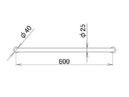 LIXIL（トステム）　金属製ニギリバーI型600　【品番：RAFZ411】の通販は