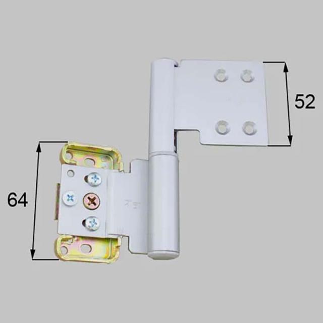 LIXIL（トステム）　室内窓用丁番下用（右）　ファインシルバー　【品番：MDTY44FR】