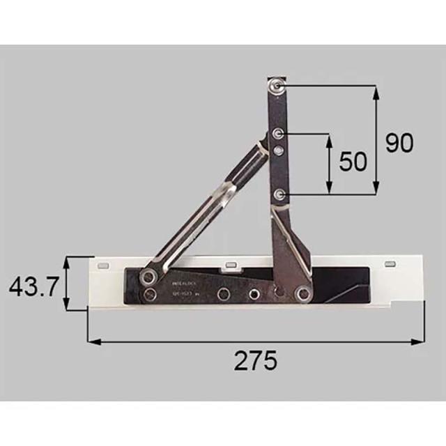 LIXIL（トステム） 縦辷出しアーム20KG L　ホワイト　【品番：PNAD414BL】