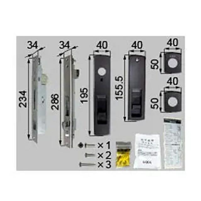 LIXIL（トステム）　K6内外錠セット（DNセキュリティー仕様）　オータムブラウン　【品番：ZDDG485B】