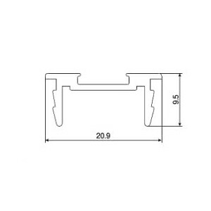 LIXIL（トステム）　下レール L=1600mm　【品番：TO2M839（L1600）】
