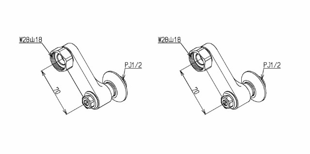 TOTO 止水栓付取付脚（サーモ用、調圧機構付） 【品番：THD62】の通販