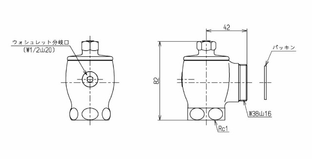 TOTO 止水栓（T150N型他用） 【品番：TH502RR】の通販はau PAY