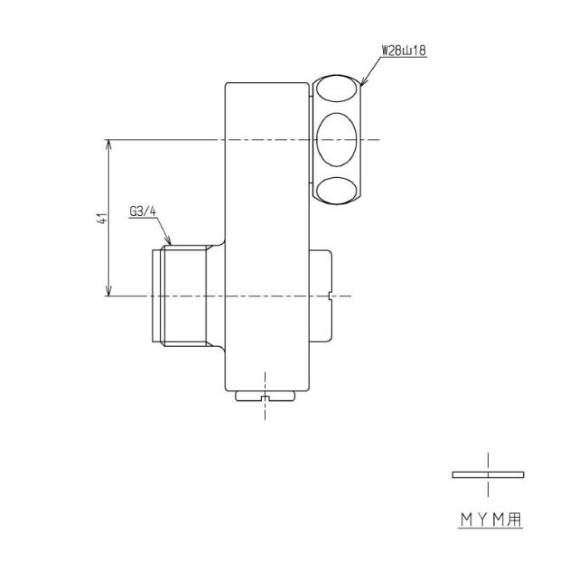 TOTO　止水栓付取替用脚（シングル、食洗機分岐用）　【品番：TH739】_2