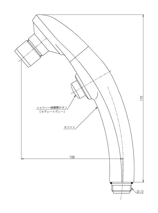 TOTO シャワーヘッド（クリック、T95WN型他用） 【品番：THC15RR】の