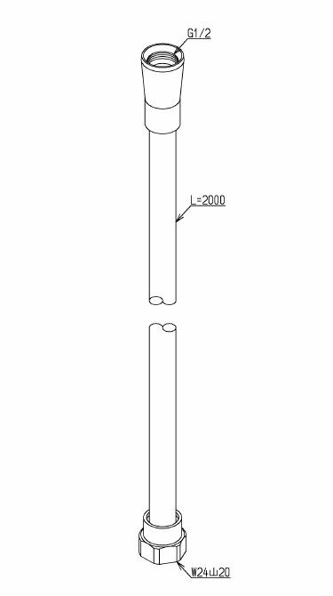 TOTO　シャワーホース（2000mm）　【品番：THC40L2】