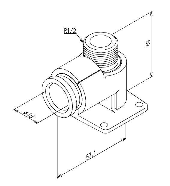 TOTO　床継手（TS967F1型用）　【品番：THF21N】