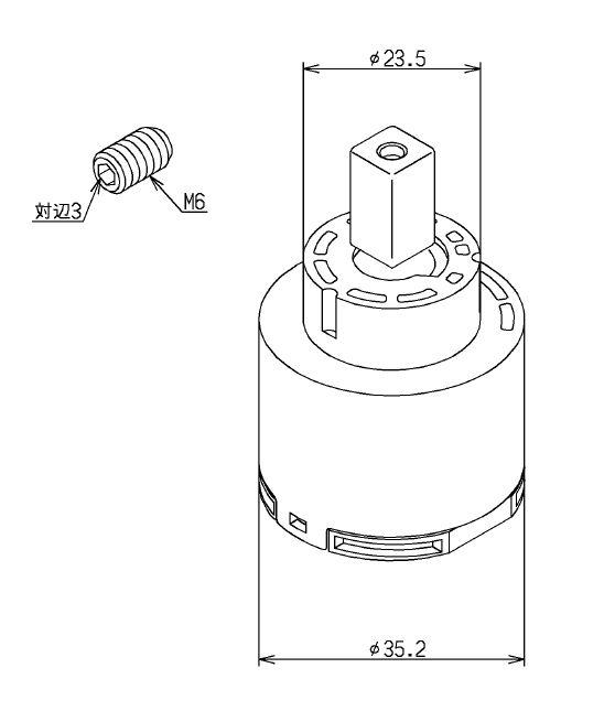 TOTO　シングルバルブ部（湯側角度規制用）　【品番：THF32】
