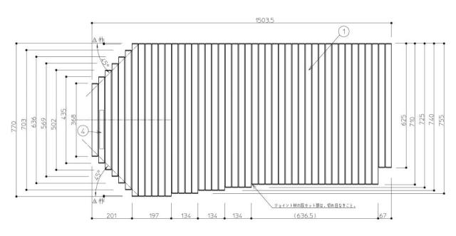 TOTO　シヤツタ−式風呂蓋1650R　【品番：AFEKK81062WR4】