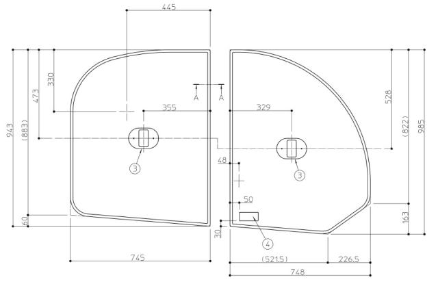 TOTO　大型2枚割風呂蓋L　【品番：EKK81075WL2】