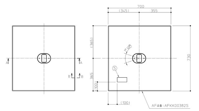 TOTO　K1600スクエア 2枚風呂蓋　【品番：EKK81143S】