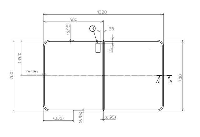 TOTO　14コクーン用風呂蓋 ホワイト　【品番：EKK84071N3#ETW】