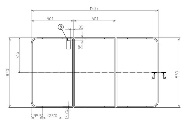 TOTO　16コクーン用風呂蓋 ホワイト　【品番：EKK84073N3#ETW】