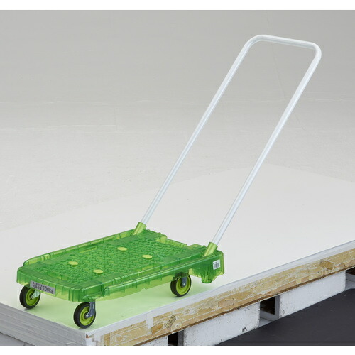 TRUSCO(トラスコ) アクロ PC製 省音車輪 600×390 レッド透明 ストッパー付き AC-1PC-R-S 台車 折りたたみ 軽量 : TRUSCO(トラスコ) アクロ PC製 省音車輪 600×390