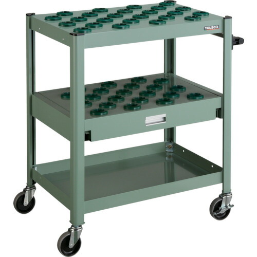 トラスコ中山（TRUSCO）　TRUSCO　ＴＣＷ型ツーリングワゴン　＃４０Ｘ４５個　スライド棚型　緑　【品番：TCW-T402CA】