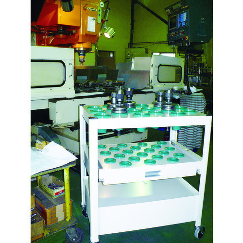 トラスコ中山（TRUSCO）　TRUSCO　ＴＣＷ型ツーリングワゴン　＃４０Ｘ４５個　スライド棚型　緑　【品番：TCW-T402CA】_1