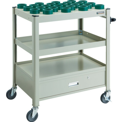 トラスコ中山（TRUSCO）　TRUSCO　ＴＣＷ型ツーリングワゴン　ＨＳＫ６３Ａ　ＢＴ４０　ＮＴ４０　２４個　引出し付　ＮＧ色　【品番：TCW-TE02DA-NG】