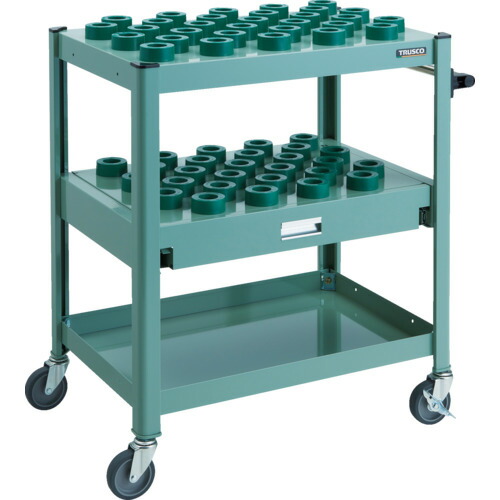 トラスコ中山（TRUSCO）　TRUSCO　ＴＣＷ型ツーリングワゴン　ＨＳＫ４０Ａ専用　５７個　スライド棚付　ＧＮ色　【品番：TCW-TF02CA-GN】