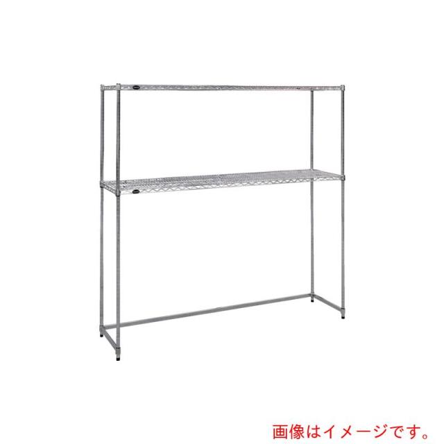 トラスコ中山（TRUSCO）　TRUSCO　　スチール製メッシュラック下段開放型　Ｗ１８２４ＸＤ４５７ＸＨ１５３３　棚板２枚　【品番：TMESB5642】