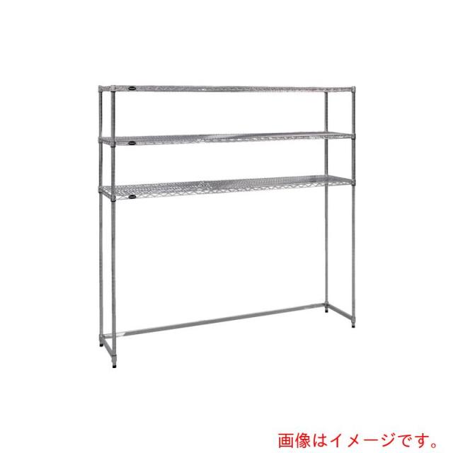 トラスコ中山（TRUSCO）　TRUSCO　　スチール製メッシュラック下段開放型　Ｗ１８２４ＸＤ４５７ＸＨ１５３３　棚板３枚　【品番：TMESB5643】