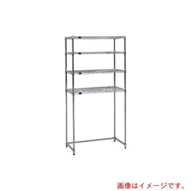 トラスコ中山（TRUSCO）　TRUSCO　　スチール製メッシュラック下段開放型　Ｗ９０５ＸＤ６０９ＸＨ１８３８　棚板４枚　【品番：TMESB6364】