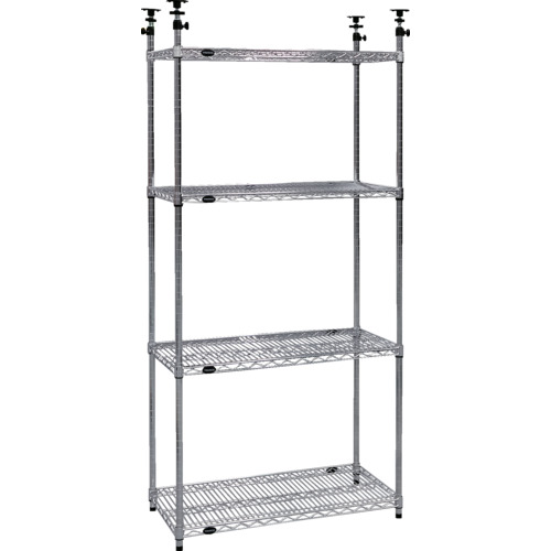 トラスコ中山（TRUSCO）　TRUSCO　スチール製メッシュテンションラック　Ｗ９０５ＸＤ４５７ＸＨ１９７８−２４７８　４段　【品番：TMET344】