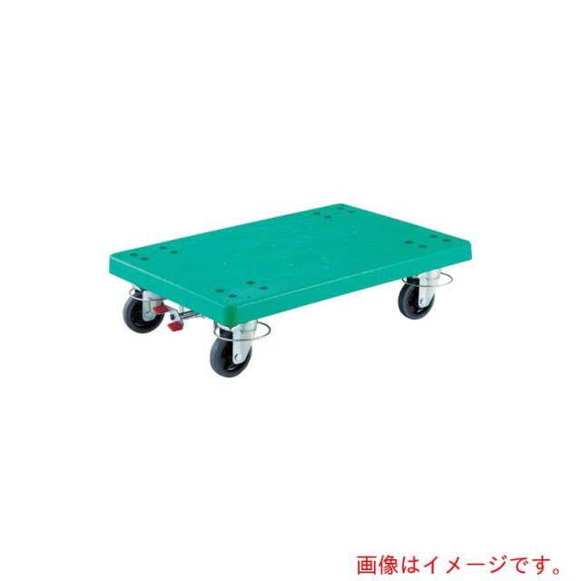 トラスコ中山（TRUSCO）　TRUSCO　樹脂製運搬車　グランカート　自在２輪・固定２輪リングストッパー付　【品番：TP-915JKRS-4】